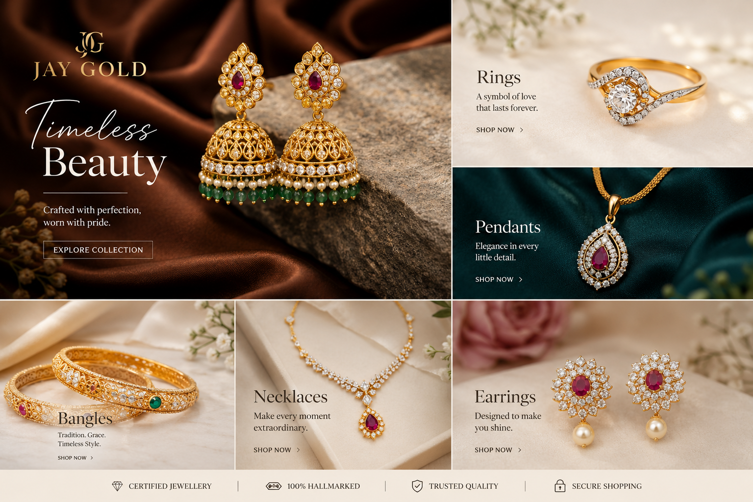 Classic Gold Bangle Set (Set of 2)